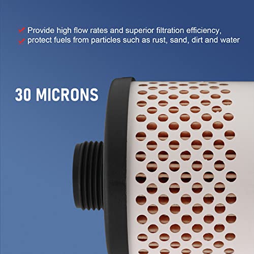 DICMIC 3Pcs 496-5 Fuel Tank Filter Element Replacement for Gasoline and Diesel Water Separate 30 Micron with Protective Sheet - Image 4