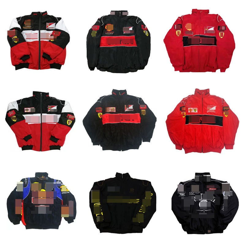 Generic F1 Embroidered Racing Suit Cotton Long Sleeve Casual Racing clothing (printed remarks style) 