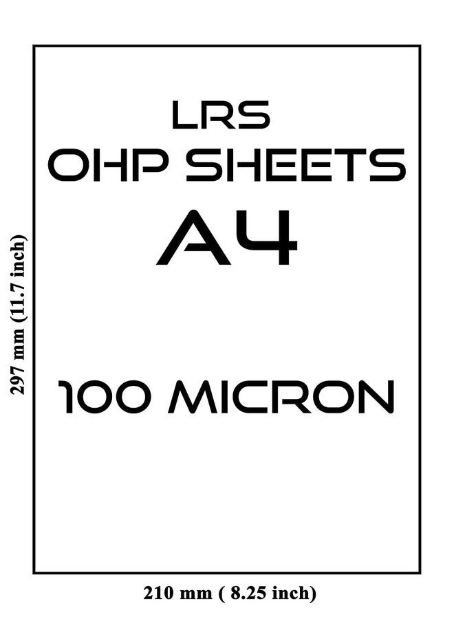 LRS Premium OHP Transparency Film, 100 Micron A4 Size (100 Sheets) - Image 2