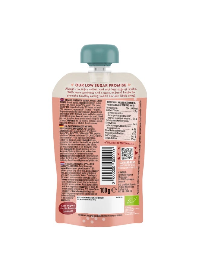 Love Made Organic Veggie & Fruit Smoothie - Quinoa Apple & Sweet Potato - 100g - Image 2
