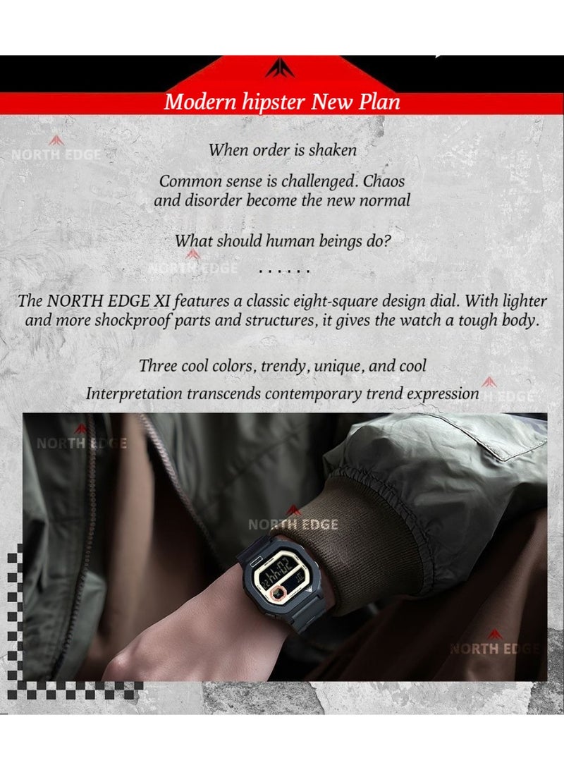 NORTH EDGE trend night light waterproof sports electronic watch for couples, suitable for all age groups - Image 3