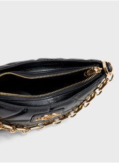 Love Moschino Chain Detailed Zip Over Clutche  - Image 5