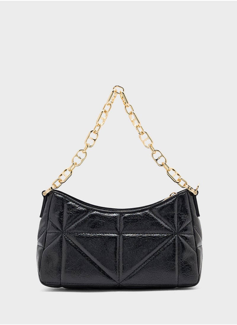 Chain Detailed Zip Over Clutche