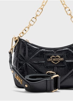 Love Moschino Chain Detailed Zip Over Clutche  - Image 4