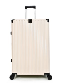 MORANO Morano Women Aluminuim Travel Luggage Set of 3 Pcs, with Built-in Combination Lock, Cup Holder and Phone Holder Beige Color Sizes: 28''-24''-20'' Inches  - Image 4