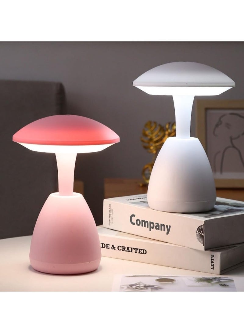 ياميم مصباح مكتب LED لاسلكي قابل لإعادة الشحن من Yameem، تحكم باللمس l مصباح ليلي على شكل فطر l مصباح ليلي لغرفة النوم وطاولة جانبية لاسلكية l مصباح طاولة دراسة قابل للتعتيم l مصباح ليلي ذو شكل فريد - Image 3