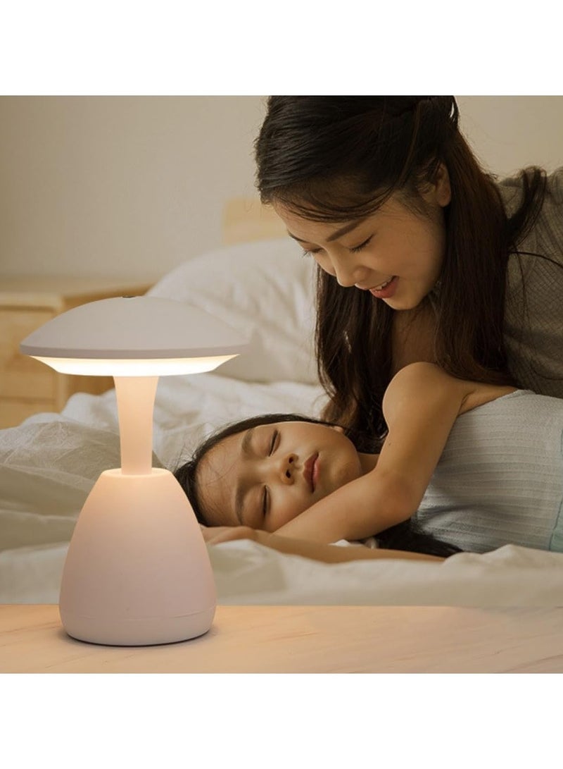 ياميم مصباح مكتب LED لاسلكي قابل لإعادة الشحن من Yameem، تحكم باللمس l مصباح ليلي على شكل فطر l مصباح ليلي لغرفة النوم وطاولة جانبية لاسلكية l مصباح طاولة دراسة قابل للتعتيم l مصباح ليلي ذو شكل فريد - Image 4