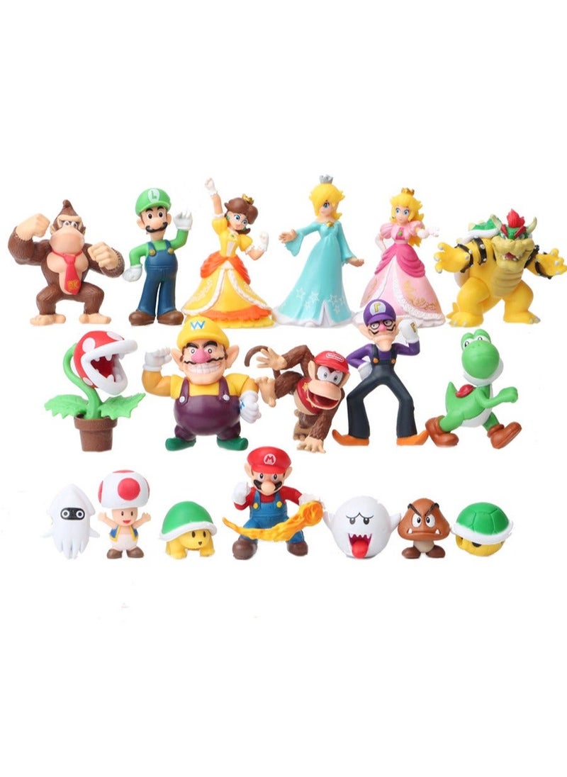 NIBEMINENT Action Figures,Mario Toys,Super Mary Figures Toys,Mario Characters，Mario Bros Princess,Turtle (18 Pack Style B)  - Image 2