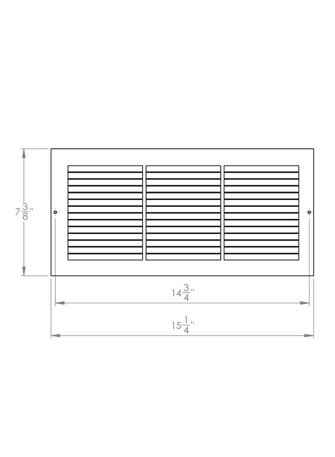 Imperial RG0033 Louvered Steel Painted Baseboard Return Air Grille, 14 x 6-Inch, White, 1-Pack - Image 3