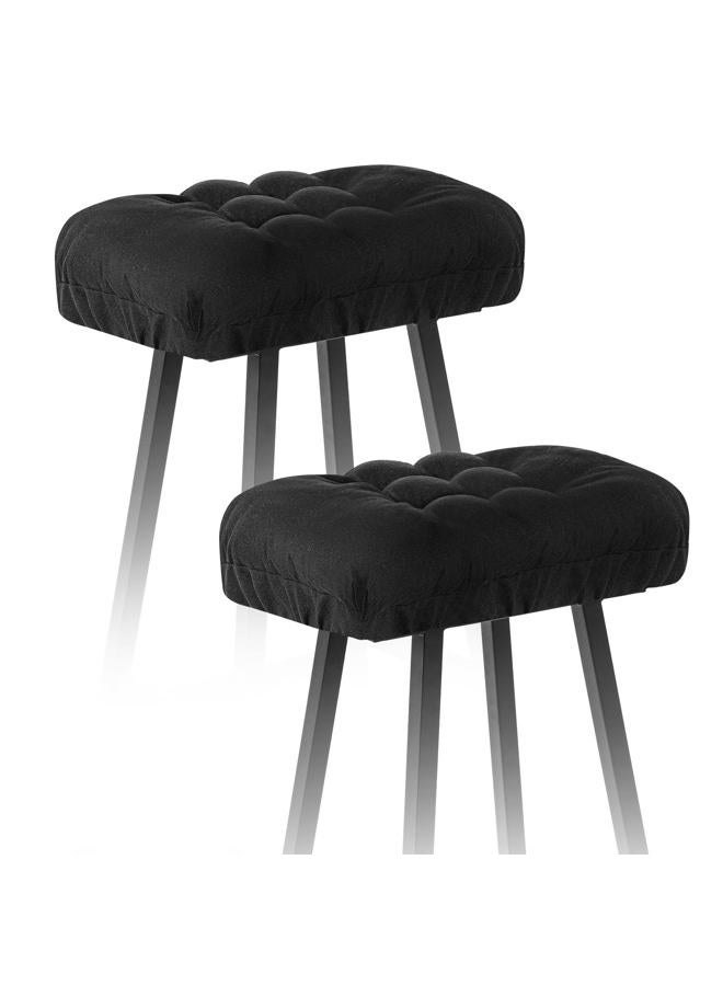 Marsui 2pcs 17x12 Inch Stool Covers Rectangle Stretch Rectangle Bar Stool Cushions Nonslip Cover Washable Counter Cushions Saddle Seat with Elastic Bands and Buckle Design - Image 1