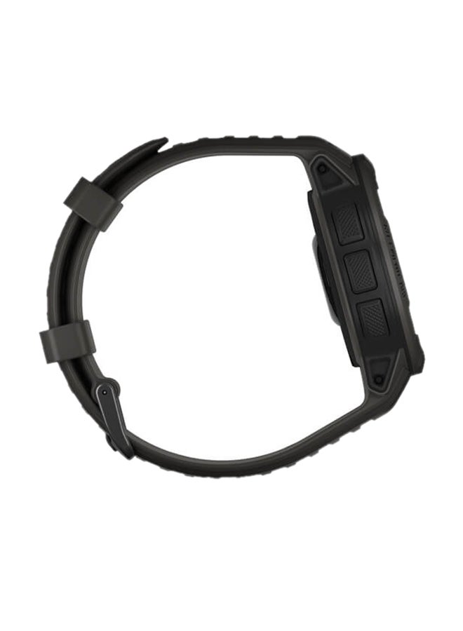 جارمين Instinct 2 Solar - 45 مم - عمر بطارية يصل إلى 28 يومًا - مقاومة للخدش، زجاج الطاقة ™، مراقب معدل ضربات القلب، مراقب الضغط طوال اليوم، تمكين نظام تحديد المواقع القوي، إشعار ذكي، متوافق مع iOS وأندرويد غرافيتي - Image 3