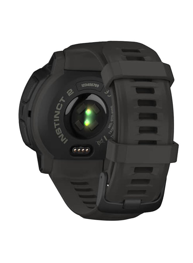 جارمين Instinct 2 Solar - 45 مم - عمر بطارية يصل إلى 28 يومًا - مقاومة للخدش، زجاج الطاقة ™، مراقب معدل ضربات القلب، مراقب الضغط طوال اليوم، تمكين نظام تحديد المواقع القوي، إشعار ذكي، متوافق مع iOS وأندرويد غرافيتي - Image 4