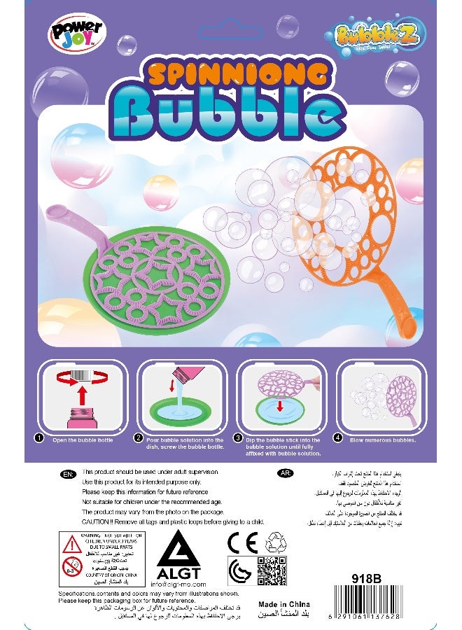 Power Joy Bubble Spinning Bubblez 110mL - Image 4