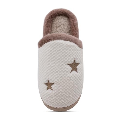 VRITRAZ Women’s Winter Wear Plush Slippers | Soft Furry Indoor Slides | Comfortable Anti-Slip Warm Home Footwear (White, Size 6) - Image 5