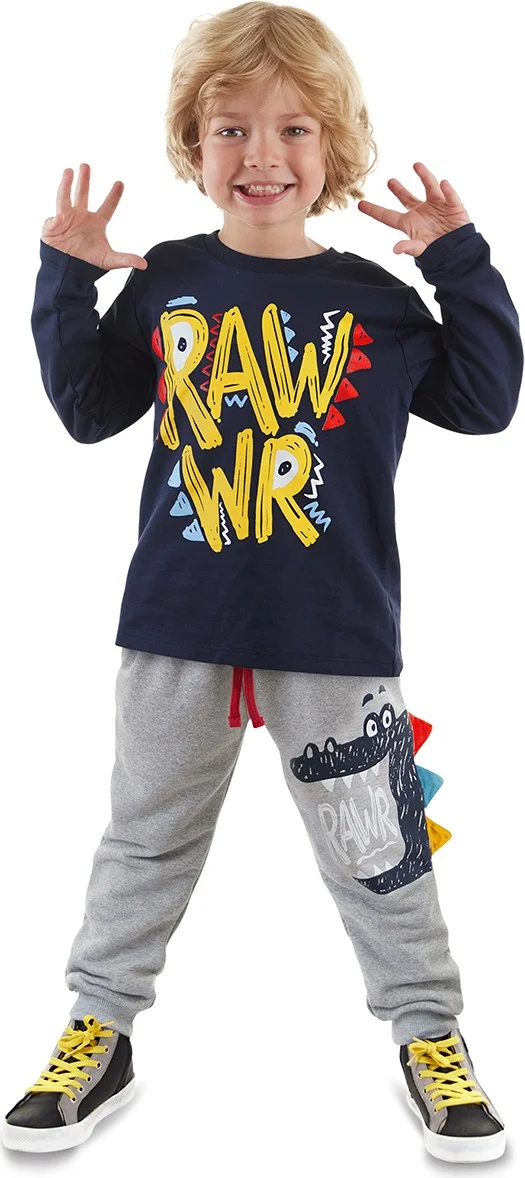 Denokids Rawr Boy T-Shirt Trousers Set