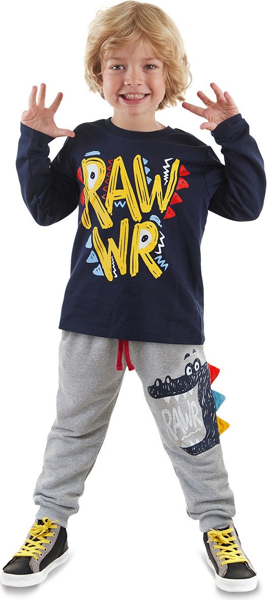Denokids Rawr Boy T-Shirt Trousers Set  - Image 1