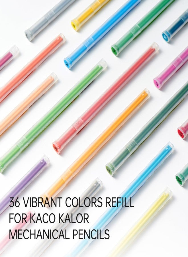 Kaco KALOR Mechanical Pencil Refills, 36 Color Set, 72 Pieces - Image 4