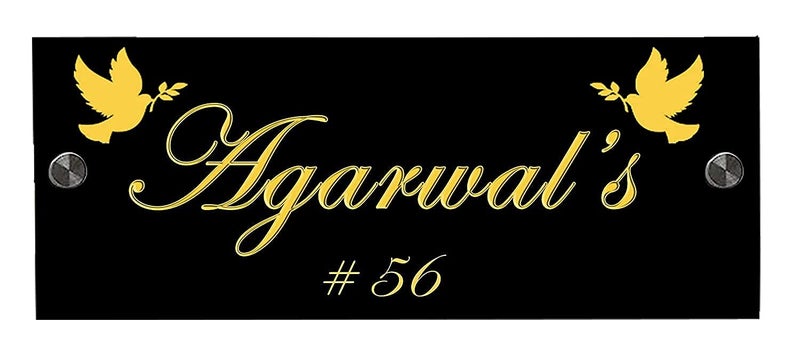 Designs N Decor Latest Acrylic Name and Number Plates for Home Office Outdoor DecorationAcrylic Name for Home Decor - Image 1