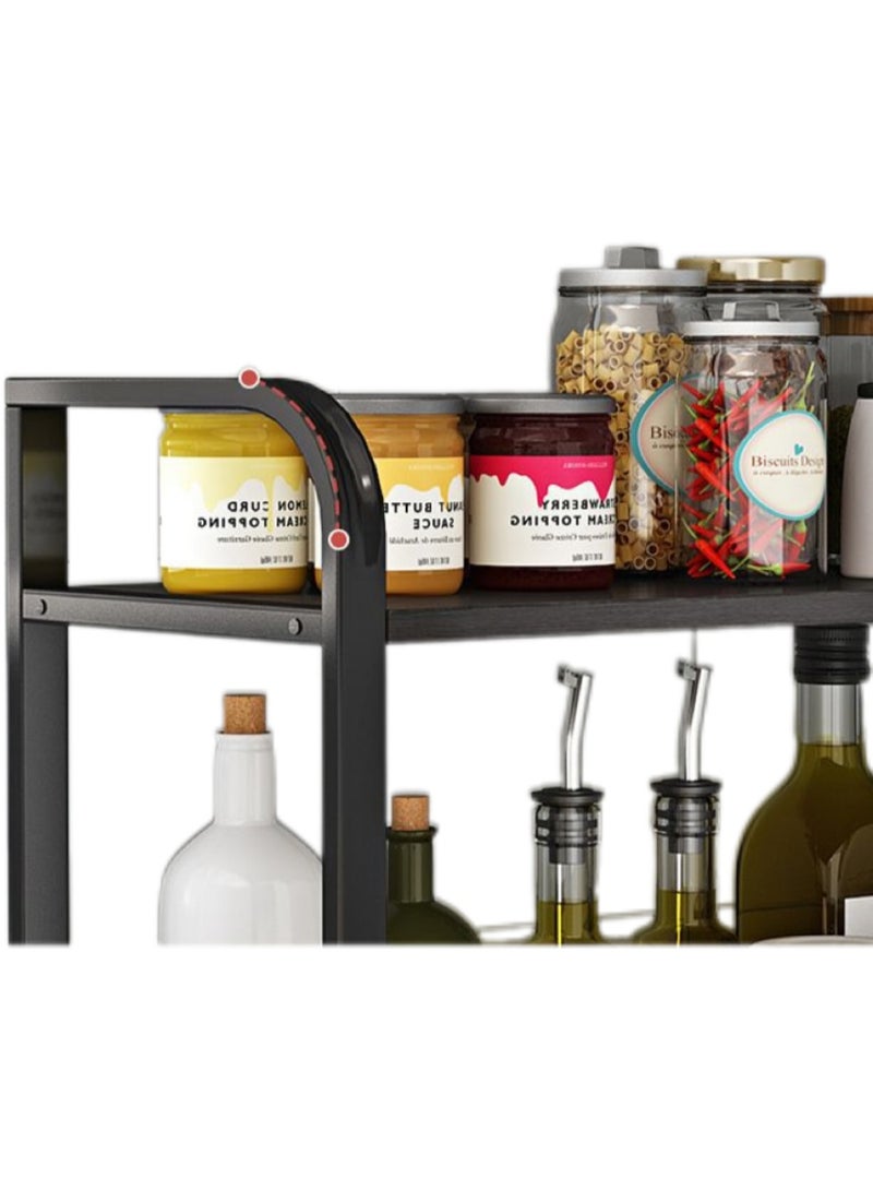 3-Tier Kitchen Storage Rack - Thickened Steel Frame (Sturdy) & Adjustable Shelves (Home Use) - Image 4