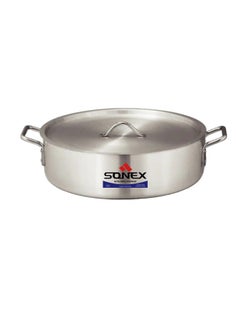 SONEX Sonex Brazier Olympia Classic Cooking Pot Set 1X4, Compact & Durable Cookware Bundle, Firm Grip Handles, Commercial Category 4 Pots And 4 Lids, Easy To Clean, Metal Finish, 35.5/40.5/46/51Cm  - Image 2