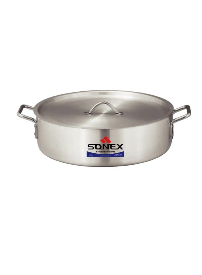 Sonex Brazier Olympia Classic Cooking Pot Set 1X4, Compact & Durable Cookware Bundle, Firm Grip Handles, Commercial Category 4 Pots And 4 Lids, Easy To Clean, Metal Finish, 35.5/40.5/46/51Cm - Image 2