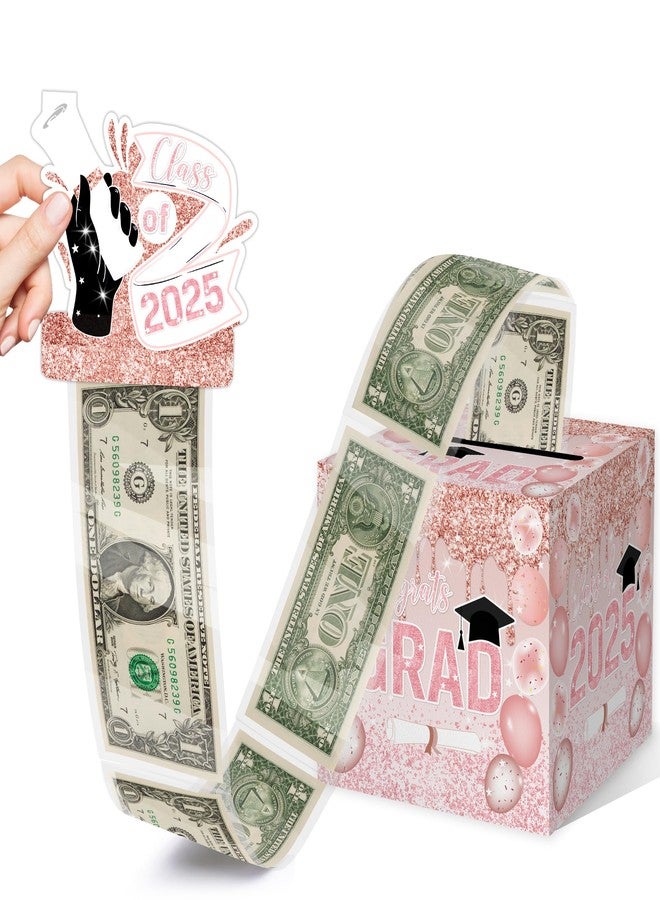 ALodr Graduation Money Box for Cash Gift, Graduation Party Gifts, Class of 2025 Money Box Pull Surprise, Graduation Money Box with Pull Out Card and Cash Holder, Graduation Money Pull Box for Boy Girl - Image 1