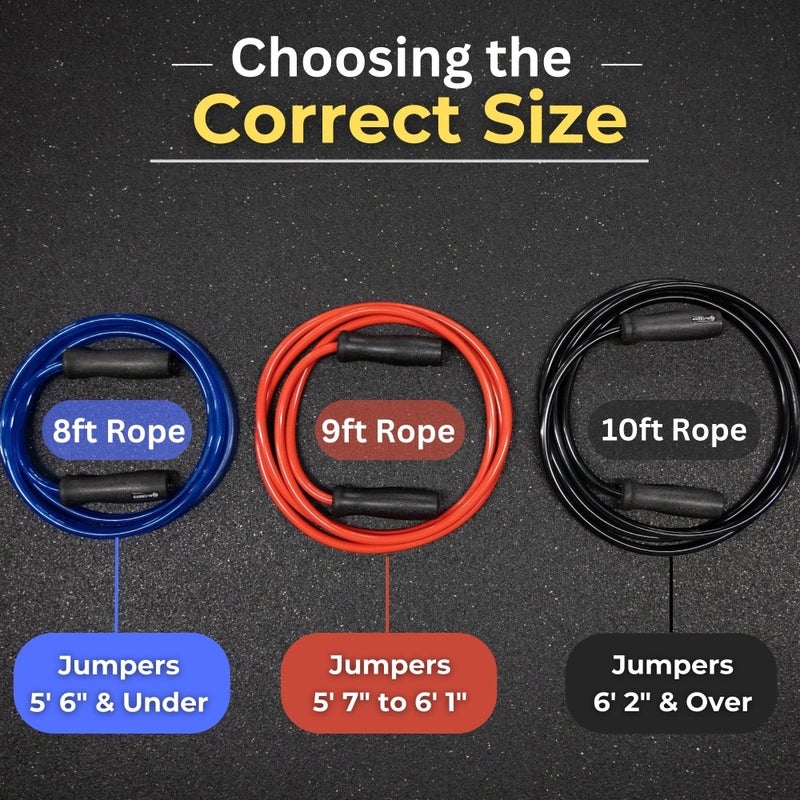 EliteSRS Elite Jumps, Muay Thai 2.0 Weighted Jump Rope - Heavy 1.3lb PVC Drag Rope (8ft) - Image 3