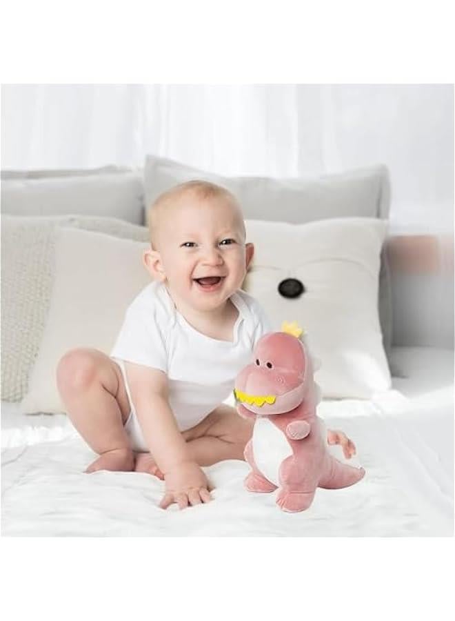 هوكور Kids Dinosaur Stuffed Animal Toy,Cute Stuffed Dinosaur Plush Soft Dino Plush Dinosaur Plushie Toys for Boys Girls Baby Kids (Pink 30cm) - Image 5