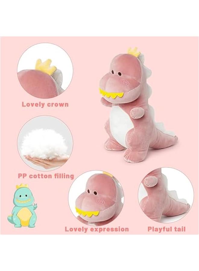 هوكور Kids Dinosaur Stuffed Animal Toy,Cute Stuffed Dinosaur Plush Soft Dino Plush Dinosaur Plushie Toys for Boys Girls Baby Kids (Pink 30cm) - Image 4