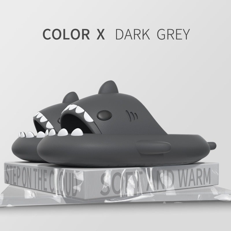 Shark Slippers Summer Adult Couple Sandals Funny Non-Slip Cartoon Casual Wear