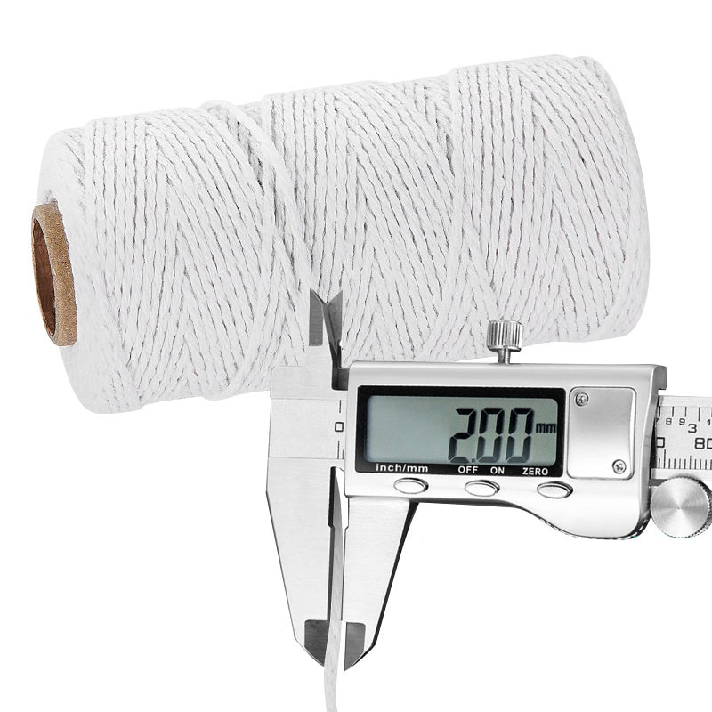 Ohtomber White Cotton Butchers Twine String - Ohtomber 328 Feet 2Mm For Crafts Bakers Twine Kitchen Cooking Butcher Meat And Roasting Gift Wrapping - Image 2