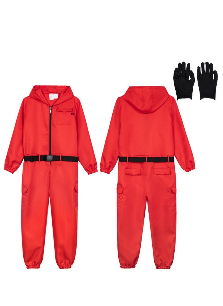 GUDOO iToy, Your Favourite Character Costume, Red Jumpsuit Costume, Large Sizes Available, 8-10 Years Old, Cloth, ملابس لعبة الحبار  - Image 1