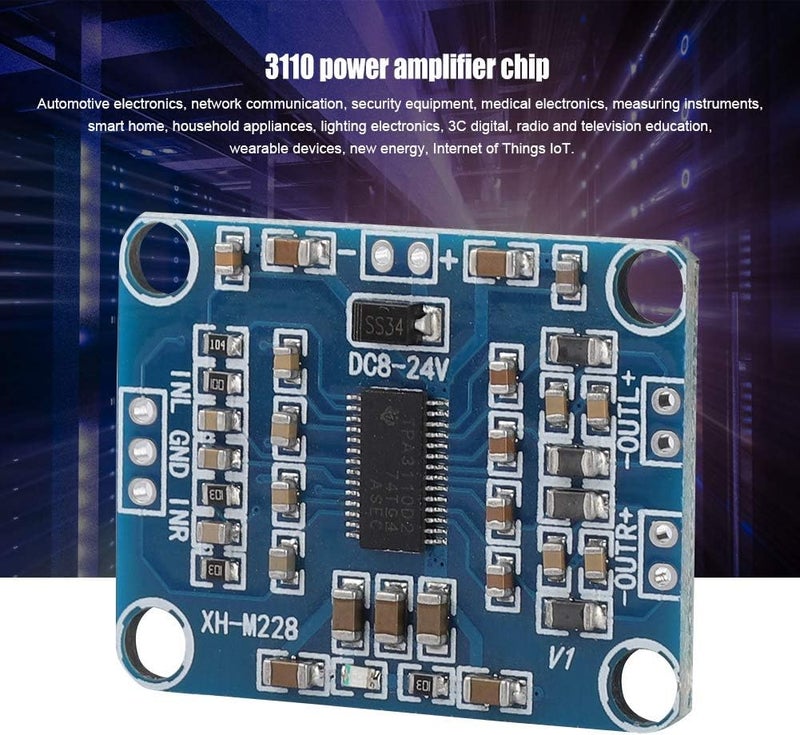 Pilipane Mini Digital Amplifier Board, Digital Stereo Amplifier, Audio Amplifier Module, TPA3110 2X15W Digital Audio Stereo Amplifier Module Board Mini Binaural - Image 4