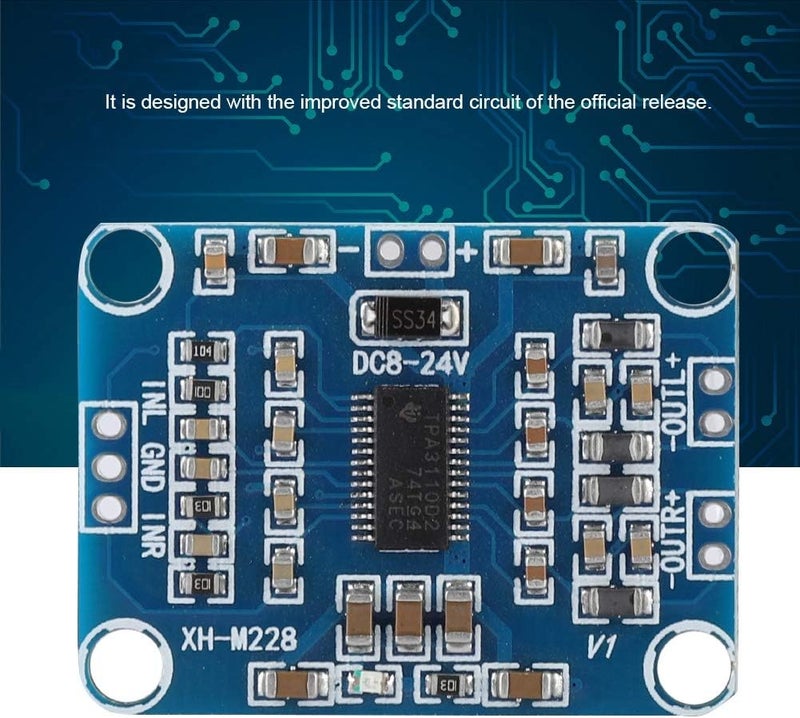 Pilipane Mini Digital Amplifier Board, Digital Stereo Amplifier, Audio Amplifier Module, TPA3110 2X15W Digital Audio Stereo Amplifier Module Board Mini Binaural - Image 5