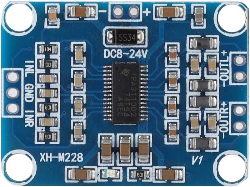 Pilipane Mini Digital Amplifier Board, Digital Stereo Amplifier, Audio Amplifier Module, TPA3110 2X15W Digital Audio Stereo Amplifier Module Board Mini Binaural - Image 1