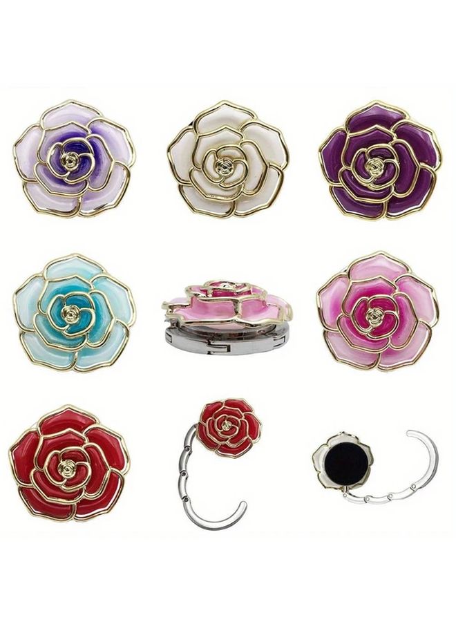 Pink Foldable Bag Hook With Anti Slip Rubber Backing For Tables Desks And Cafes - Image 4