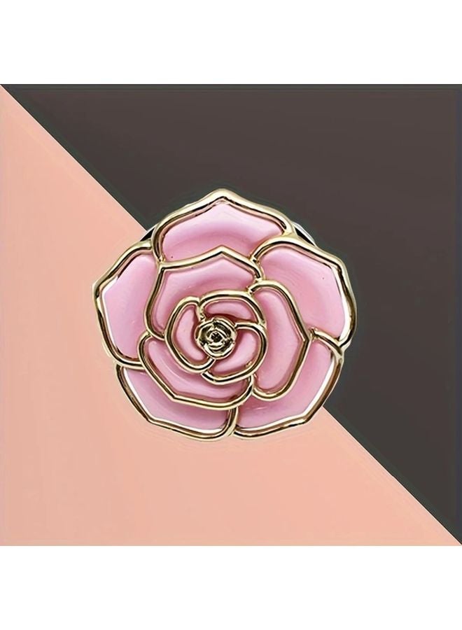 Pink Foldable Bag Hook With Anti Slip Rubber Backing For Tables Desks And Cafes - Image 1