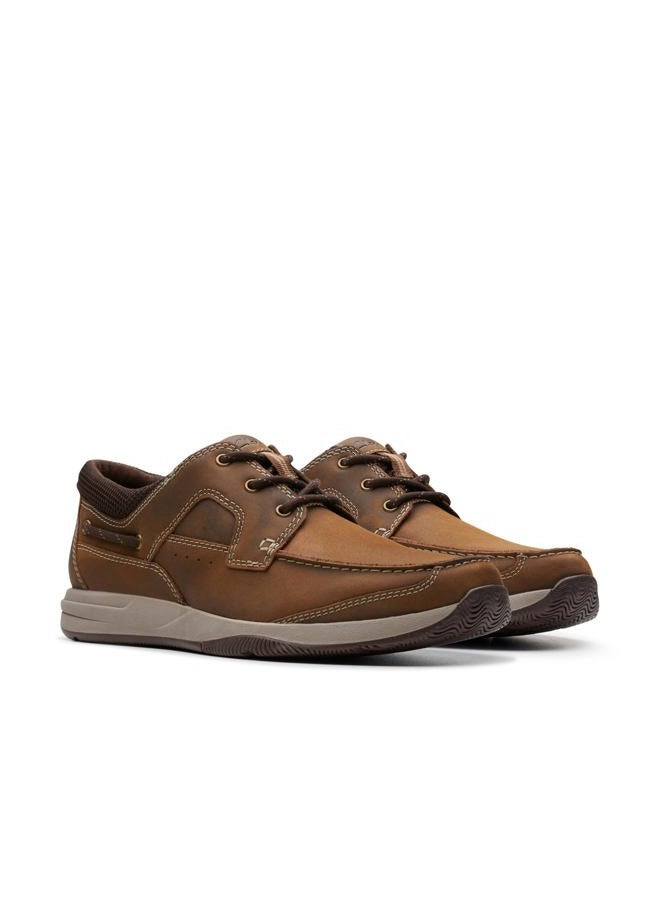 clarks حذاء قارب رجالي سيلفيو مزود بأربطة، جلد شمعي، 8.5 - Image 5