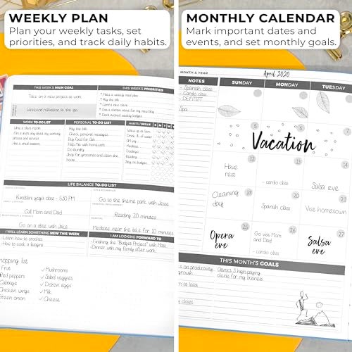 Clever Fox Planner Daily PRO - 8.5 x 11" A4 Size Daily Life Planner and Gratitude Journal to Increase Productivity, Time Management and Hit Your Goals - Undated - Lasts 3 Months (Blue) - Image 3