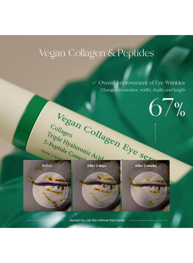 AXIS-Y Vegan Collagen Eye Serum with Triple Hyaluronic Acid & 5-Peptide Complex | Wrinkle Care, Fine Line Reduction, Brightening | Vegan & Cruelty-Free Korean Skin Care | 10ml / 0.33 fl. oz. - Image 5