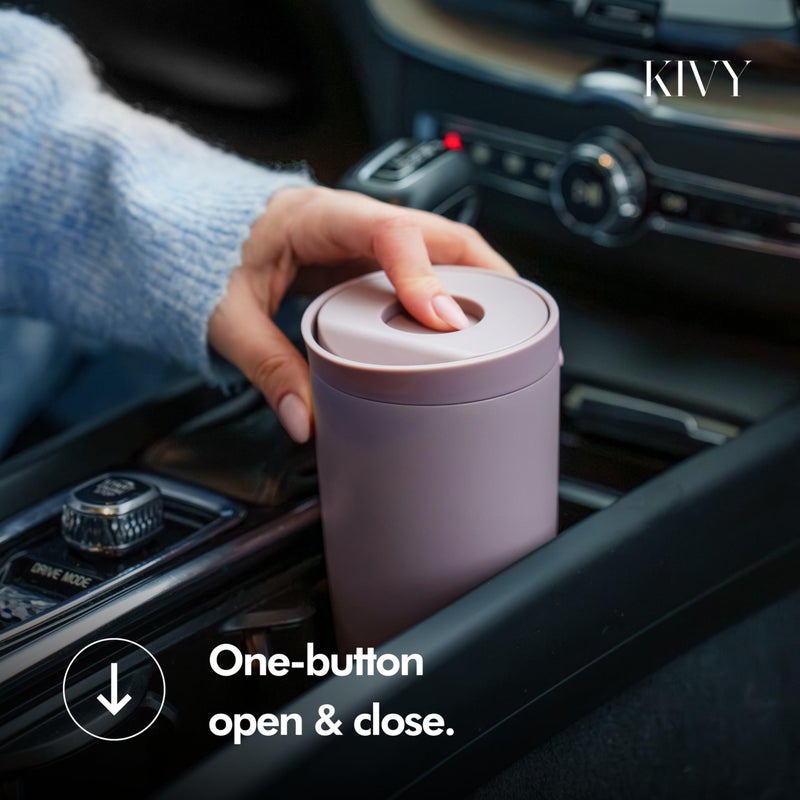 KIVY Travel Coffee Mug Tumbler [24h Cold | 6h Hot] Insulated Coffee Tumbler Stainless Steel - Leak Proof Coffee Travel Mug - 12oz Insulated cup to go for hot & cold drinks - Cups for Women & Men - Image 5