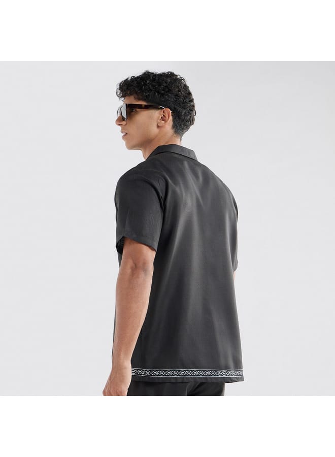 Splash FAV Regular Fit Printed Shirt with Short Sleeves  - Image 3