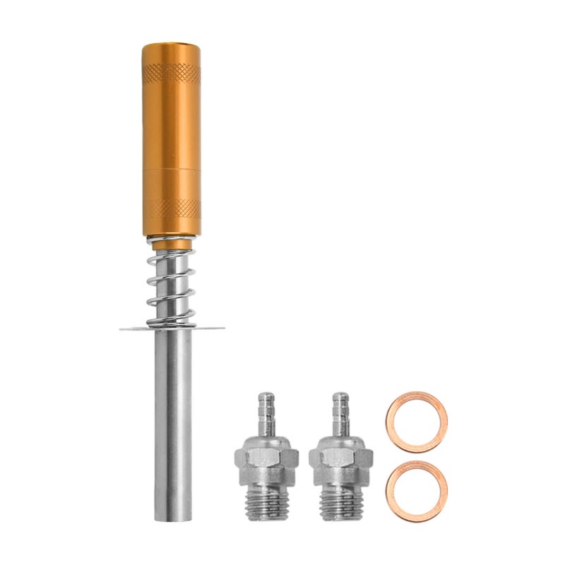 Glow Plug Igniter RC Engine Starter with N3 Glow Plug for RC Oil Powered Car Ship Methanol EngineGold - Image 1