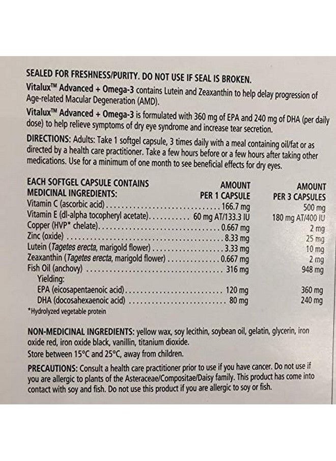 Vitalux - Advanced Plus Omgea 3 Ocular Multivitamin 135 Easy To Swallow Softgel Capsules - Image 1