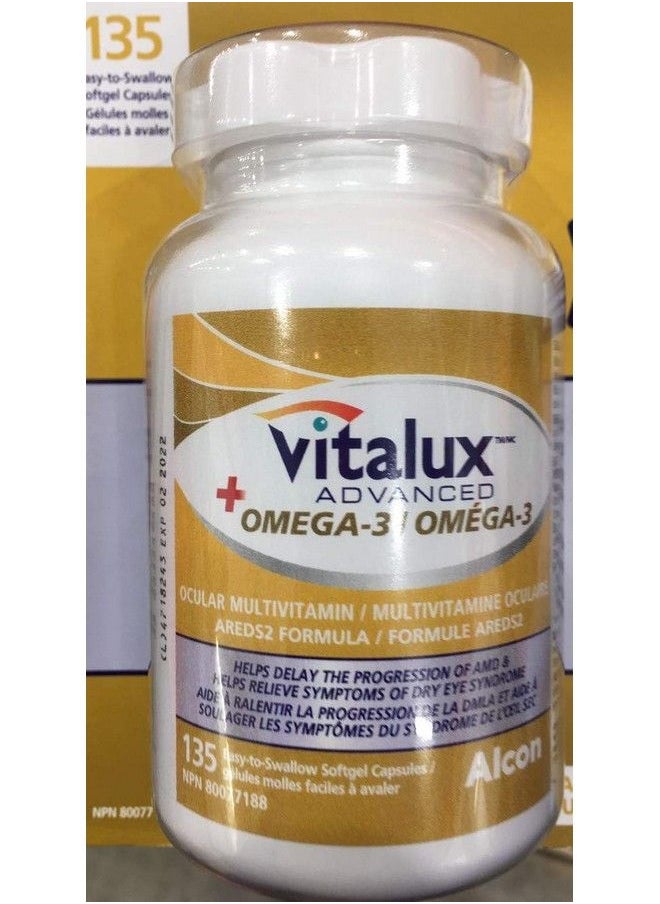 Vitalux - Advanced Plus Omgea 3 Ocular Multivitamin 135 Easy To Swallow Softgel Capsules - Image 1