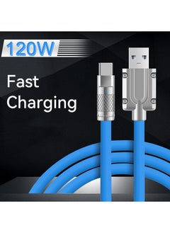 مي وان كابل شحن سريع 120 وات من النوع C شاحن USB A إلى USB C للهواتف التي تعمل بنظام أندرويد 2 متر أزرق  - Image 2