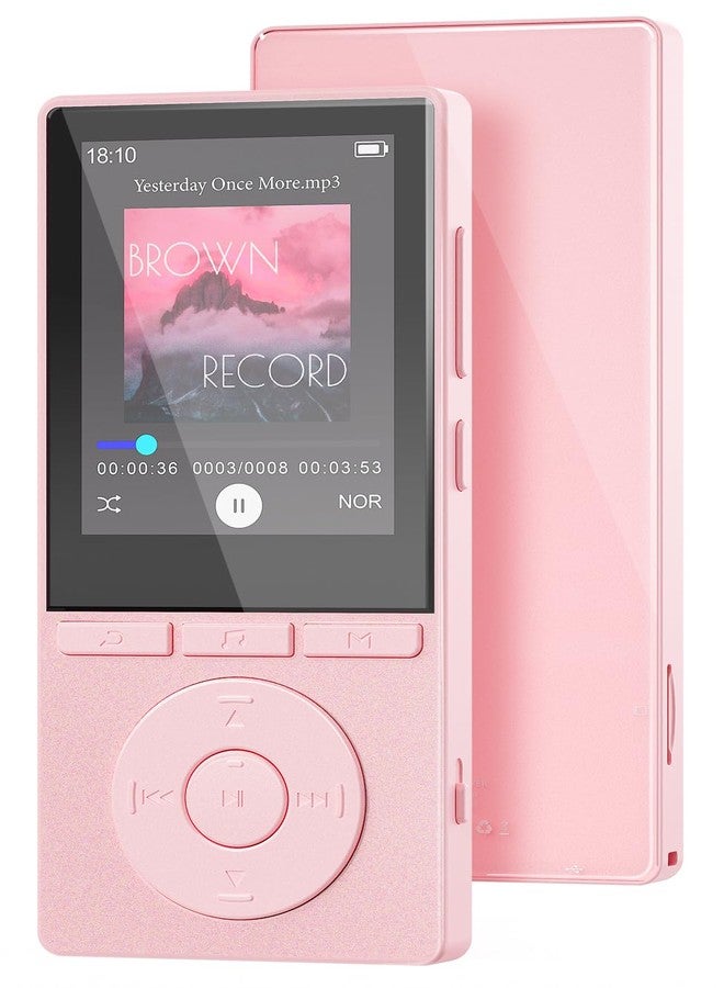 مشغل MP3 بسعة 64 جيجابايت، مزود بتقنية بلوتوث 5.3، ومكبر صوت، ووظيفة تشغيل الموسيقى، ومسجل صوت، وقارئ كتب إلكترونية، وصوت عالي الدقة، وسماعات رأس، ومناسب للرياضة، ويدعم بطاقة ذاكرة TF بسعة 128 جيجابايت (أحمر). - Image 1
