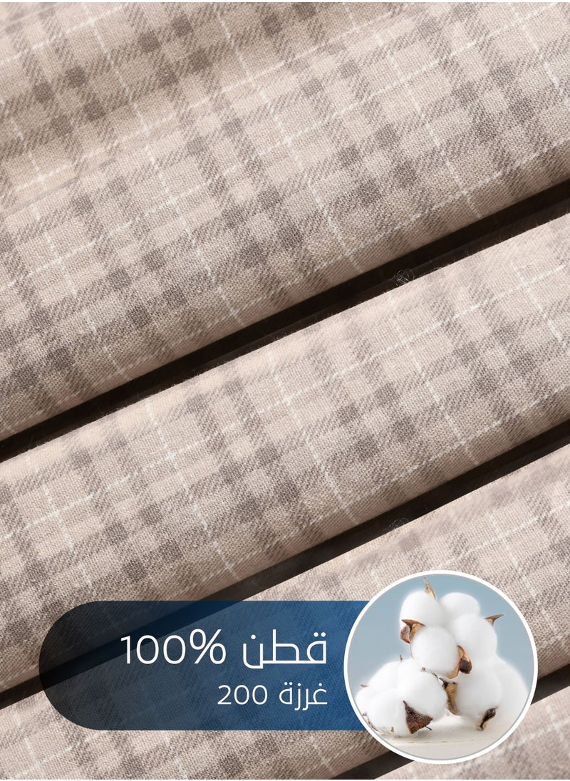 سيد المنسوجات المنزلية مفرش صيفي مفرد من قطن، يناسب سرير بحجم 120 × 200 سم، 5 قطع، 100% قطن 200 غرزة، مع الحشوة القابلة للنزع، سلسلة فيرونيكا  - Image 4