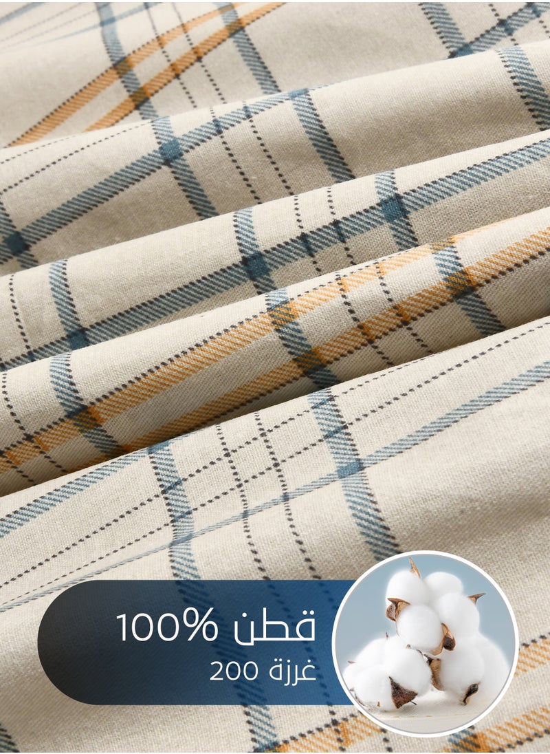 سيد المنسوجات المنزلية مفرش صيفي مفرد من قطن، يناسب سرير بحجم 120 × 200 سم، 5 قطع، 100% قطن 200 غرزة، مع الحشوة القابلة للنزع، سلسلة فيرونيكا  - Image 3