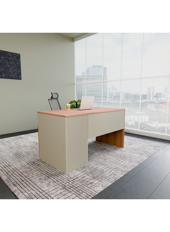 NEO FRONT FURNITURE Single Office Table with Drawer – 1400×700×750mm Executive Desk with Full MDF Leg Support, Compact Workstation for One Person (XS-Y-Z14)  - Image 4